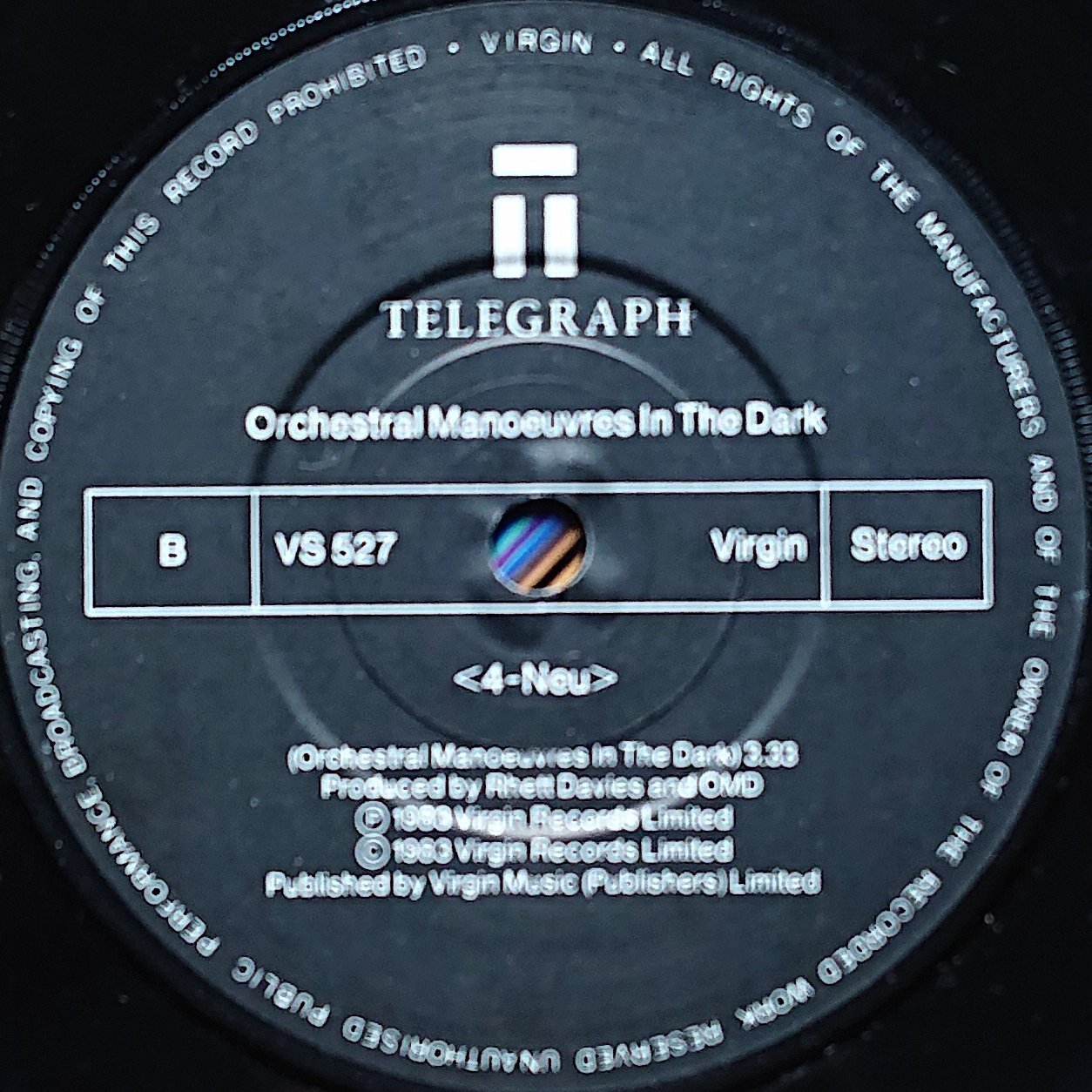 VS 527 Genetic engineering Orchestral Manoeuvres in the Dark (OMD) Label